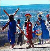 Renactment of the procession to the cross