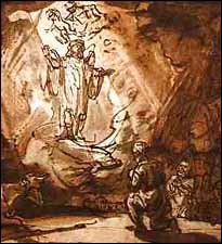 Rembrandt, 'The Angel Appears to the Shepherds' (c. 1640-42)