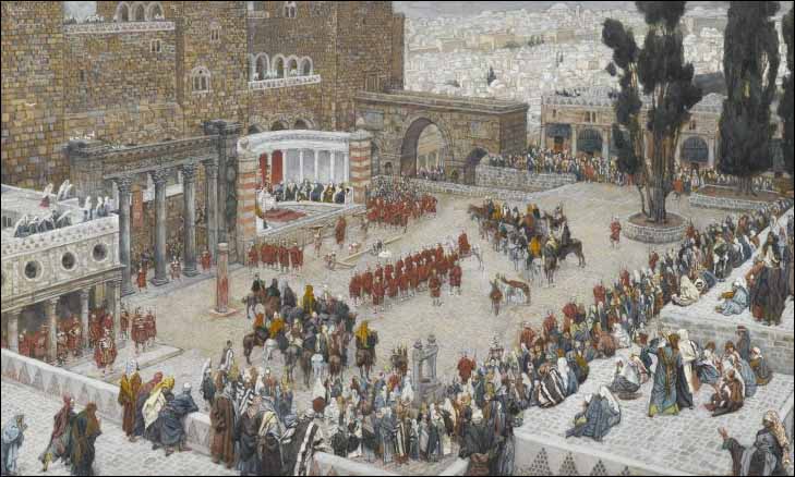 Tissot, Bird's-Eye View of the Forum, Jesus Hears His Death Sentence