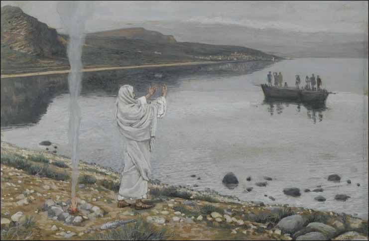 Tissot, Jesus Christ Appears on the Shore of Lake Tiberias