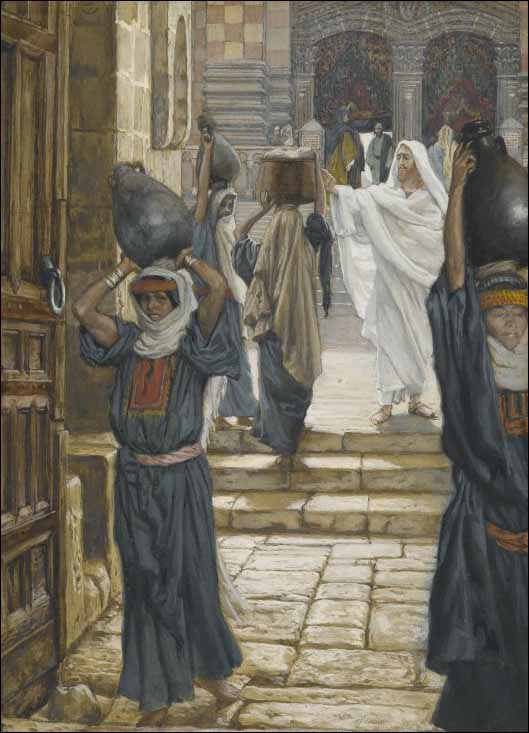 Tissot, Jesus Forbids Carrying of Loads in the Forecourt of the Temple