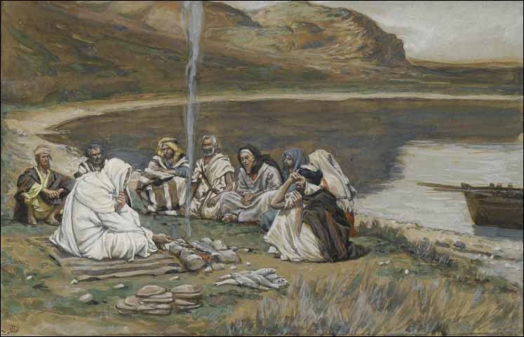 Tissot, Jesus Eats Breakfast with His Disciples