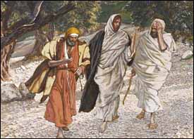 James Tissot, detail from 'Pilgrims on the Road to Emmaus' (1884-1896)