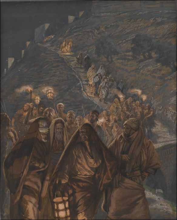 Tissot, Judas Approaches with a Large Crowd