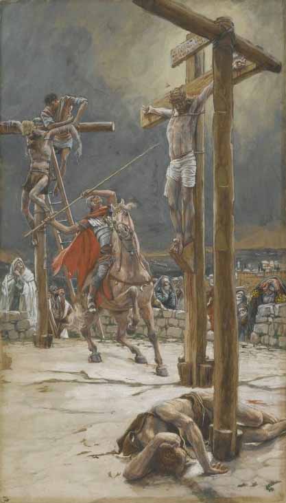 Tissot, A Soldier Pierces Jesus in His Side with a Spear