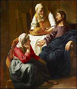 Johannes Vermeer, 'Christ in the House of Martha and Mary' (1655), Scottish National Gallery, Edinburgh, oil on canvas, 63 in. x 56 in.