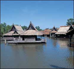 Flooded village